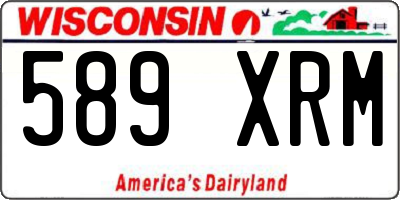 WI license plate 589XRM