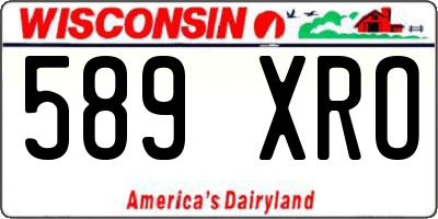 WI license plate 589XRO