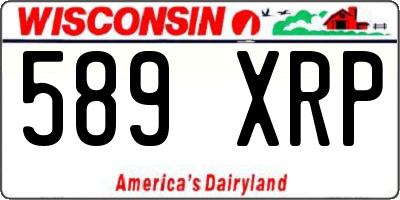 WI license plate 589XRP