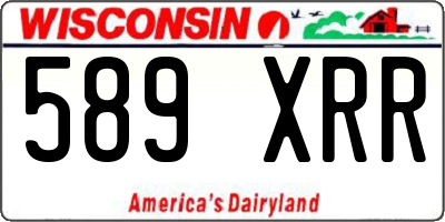 WI license plate 589XRR
