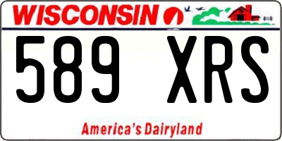 WI license plate 589XRS