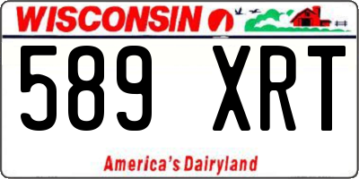 WI license plate 589XRT