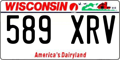 WI license plate 589XRV