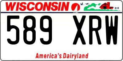 WI license plate 589XRW