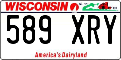 WI license plate 589XRY