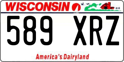 WI license plate 589XRZ