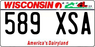 WI license plate 589XSA