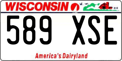 WI license plate 589XSE