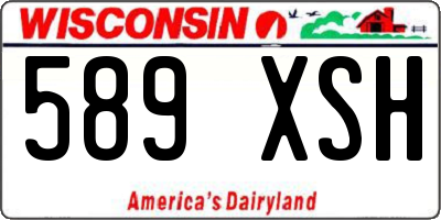 WI license plate 589XSH