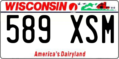 WI license plate 589XSM