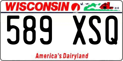 WI license plate 589XSQ