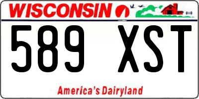 WI license plate 589XST