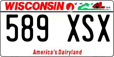 WI license plate 589XSX