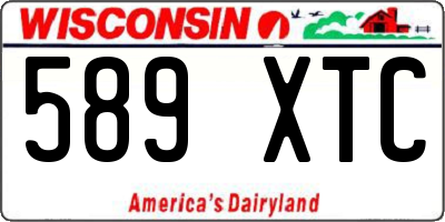 WI license plate 589XTC