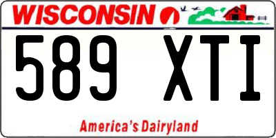 WI license plate 589XTI