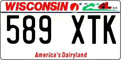 WI license plate 589XTK