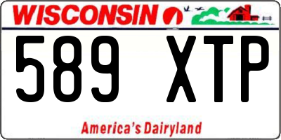 WI license plate 589XTP