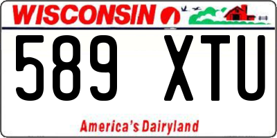 WI license plate 589XTU