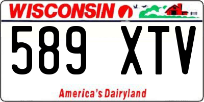 WI license plate 589XTV