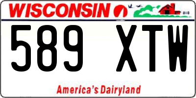 WI license plate 589XTW