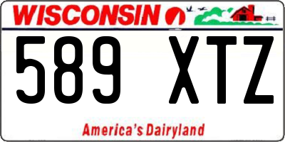 WI license plate 589XTZ