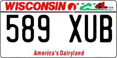 WI license plate 589XUB