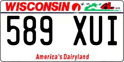 WI license plate 589XUI