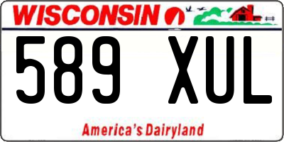 WI license plate 589XUL