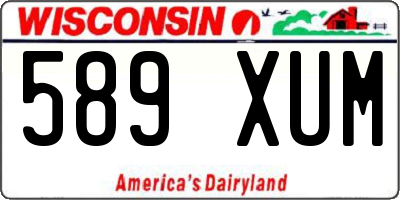WI license plate 589XUM