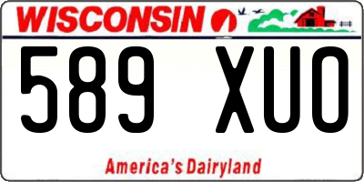 WI license plate 589XUO