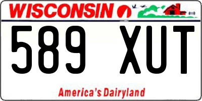 WI license plate 589XUT