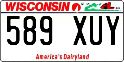 WI license plate 589XUY