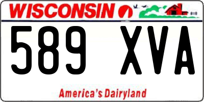 WI license plate 589XVA