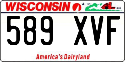 WI license plate 589XVF