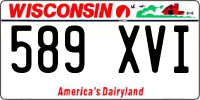 WI license plate 589XVI