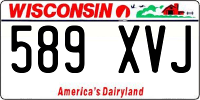 WI license plate 589XVJ