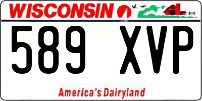 WI license plate 589XVP
