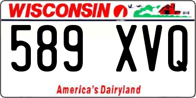 WI license plate 589XVQ