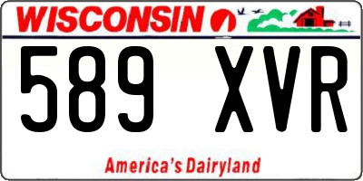 WI license plate 589XVR