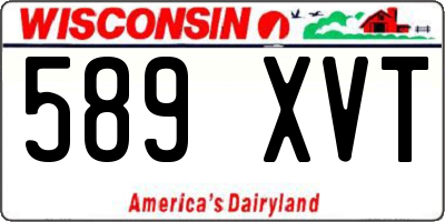 WI license plate 589XVT