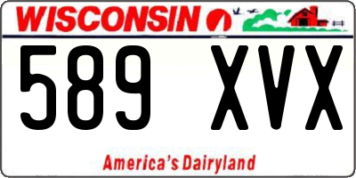 WI license plate 589XVX