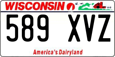 WI license plate 589XVZ