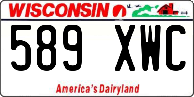 WI license plate 589XWC