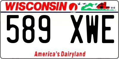 WI license plate 589XWE