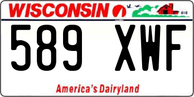 WI license plate 589XWF