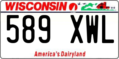 WI license plate 589XWL