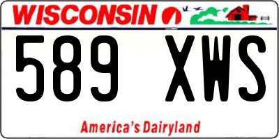 WI license plate 589XWS