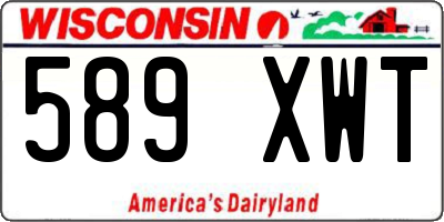 WI license plate 589XWT