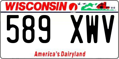 WI license plate 589XWV