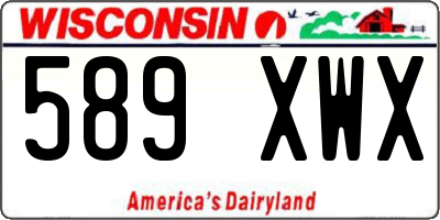 WI license plate 589XWX